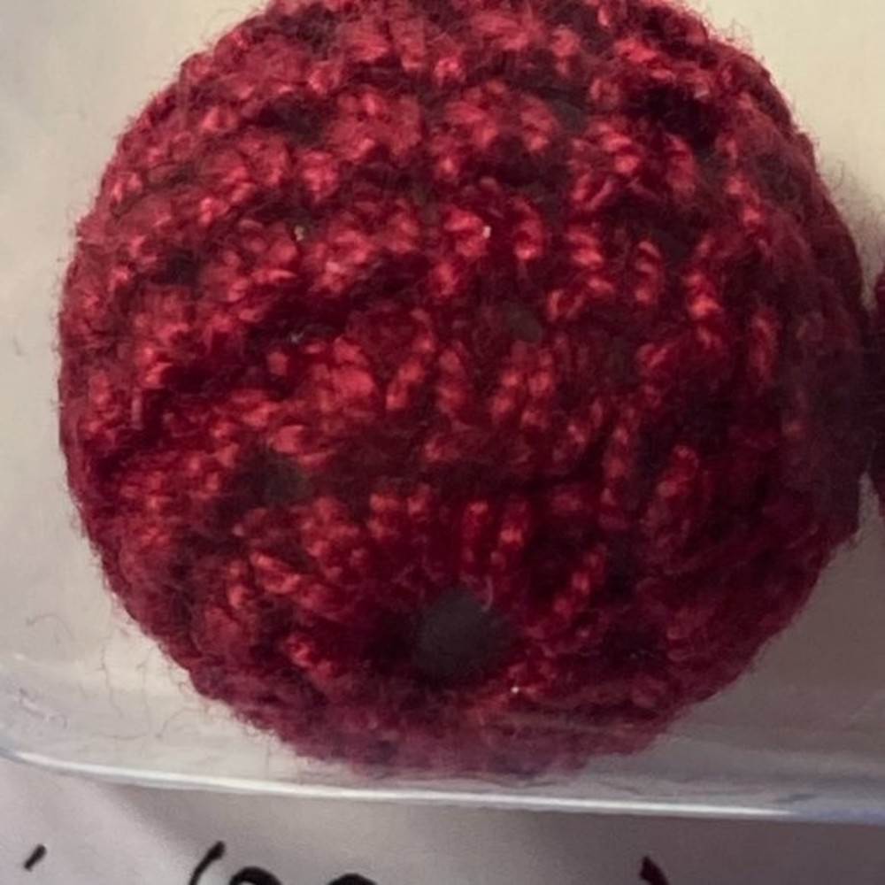 Darice Handmade Burgundy Red Crochet Beads 20MM Jewelry Making Crafts 16 Packs